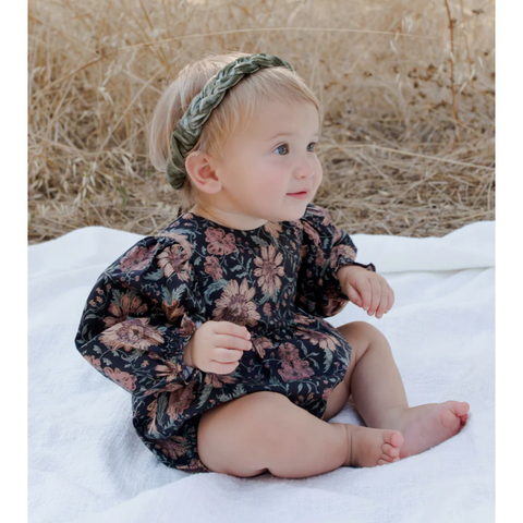 luna romper || holiday bloom