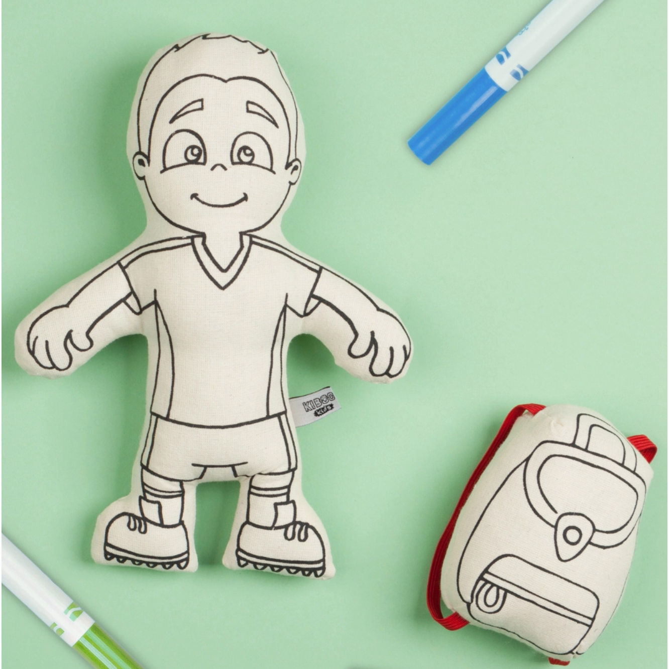 color your own doll | soccer boy