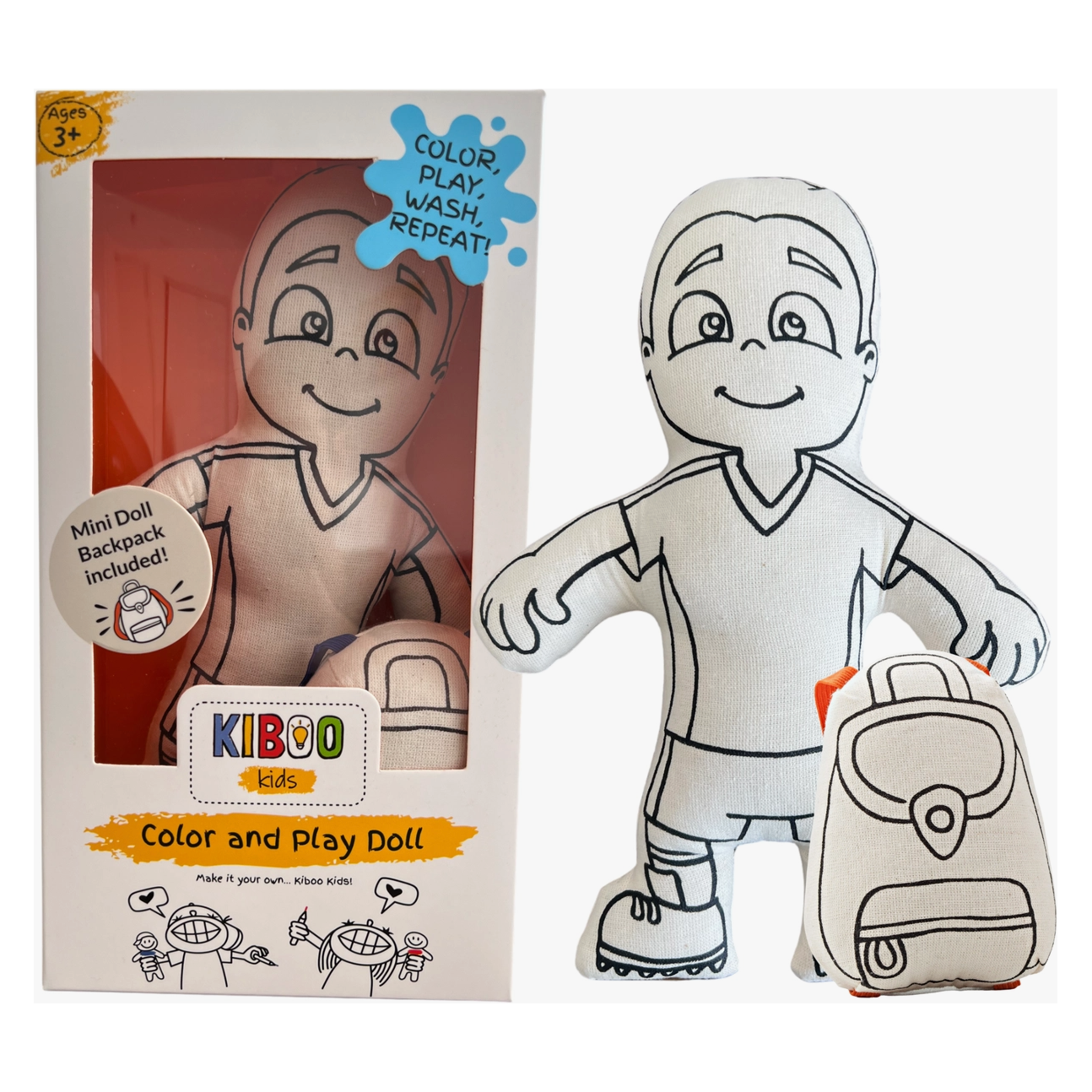 color your own doll | soccer boy