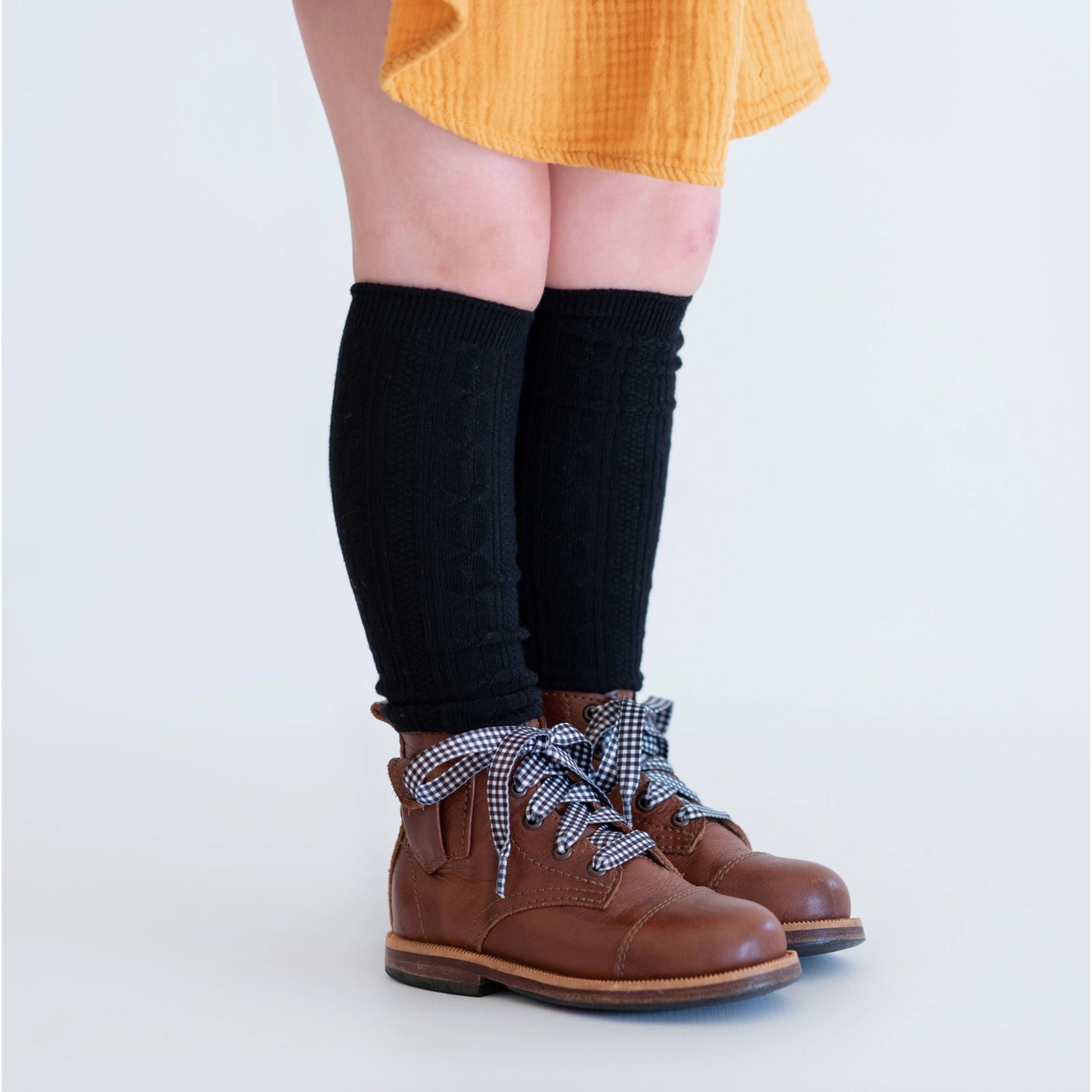black knee high tights