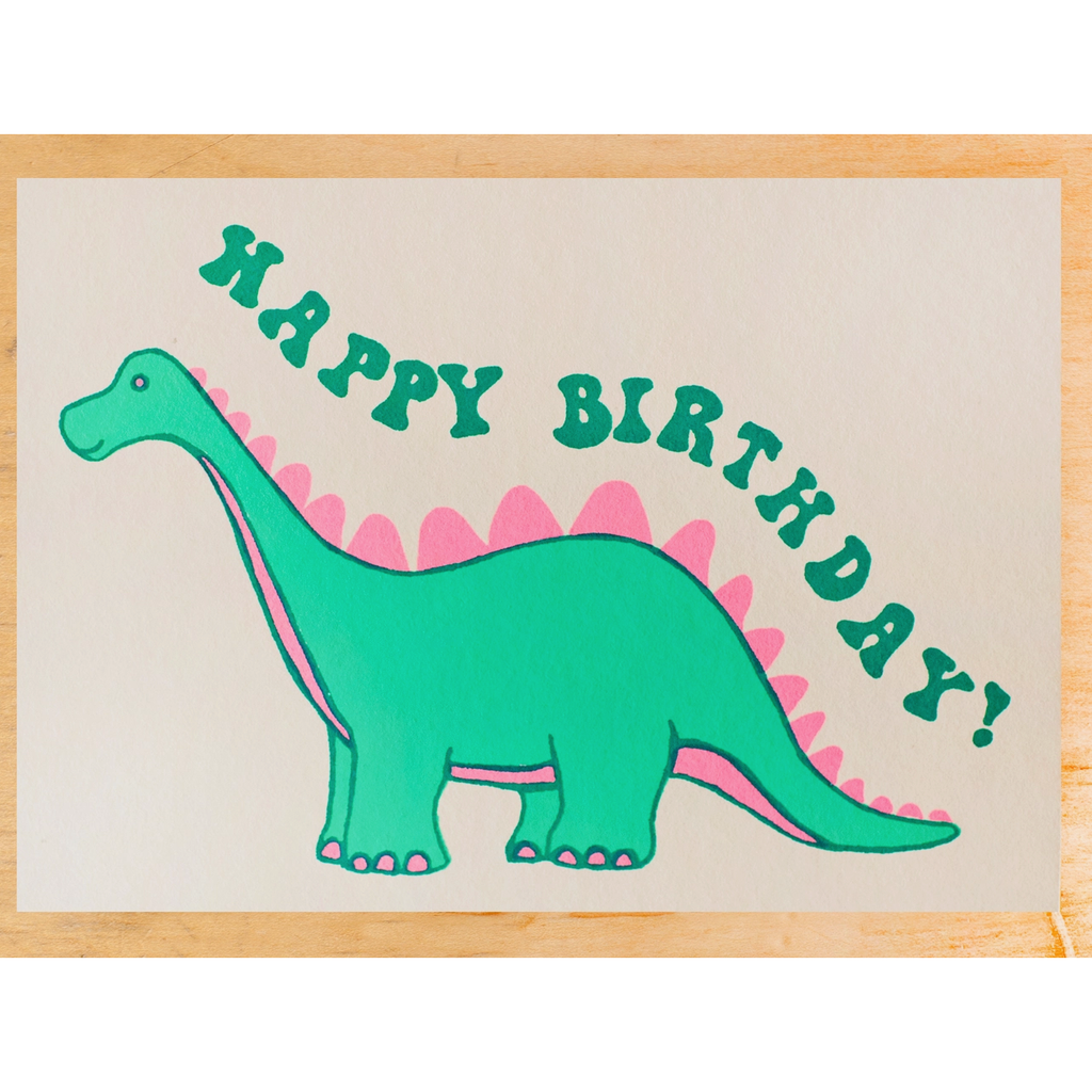 birthday dino greeting card