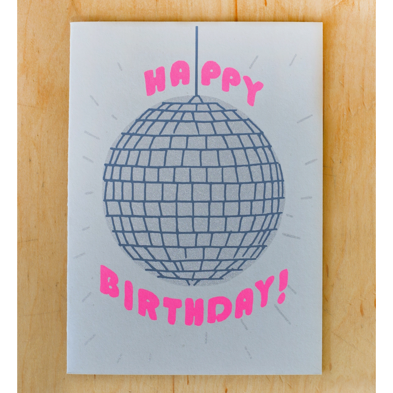 birthday disco ball greeting card