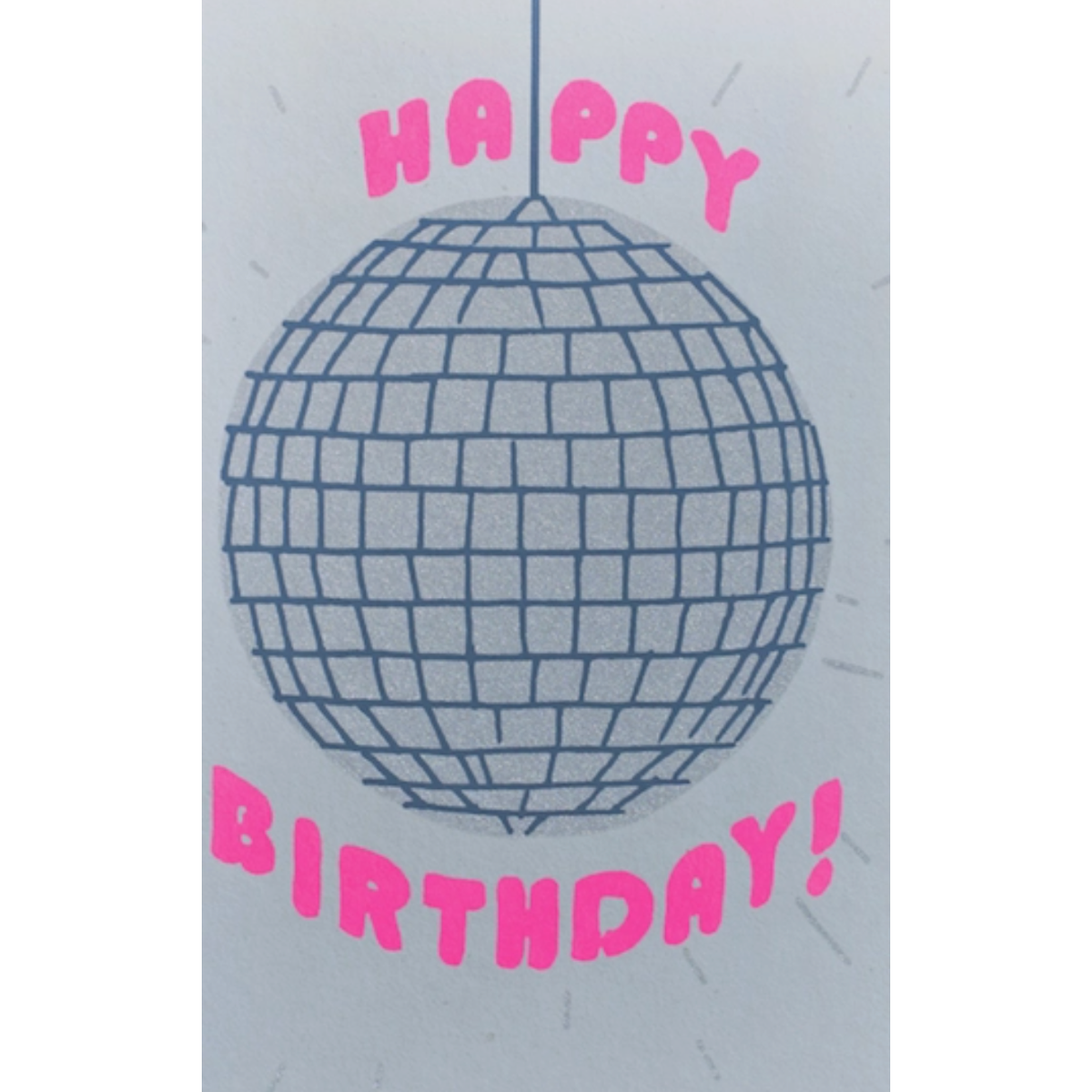 birthday disco ball greeting card