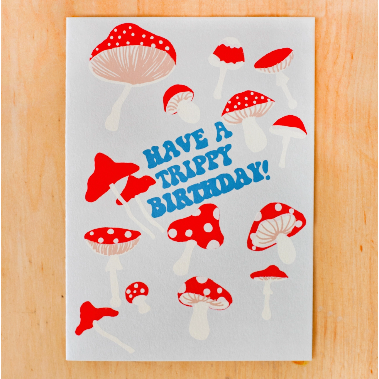 trippy birthday greeting card