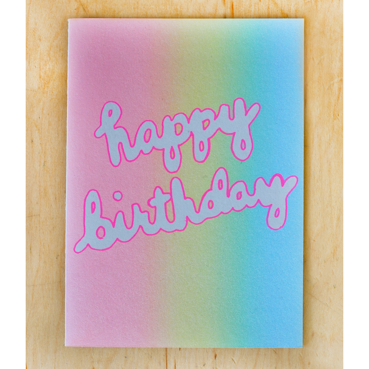 rainbow birthday greeting card
