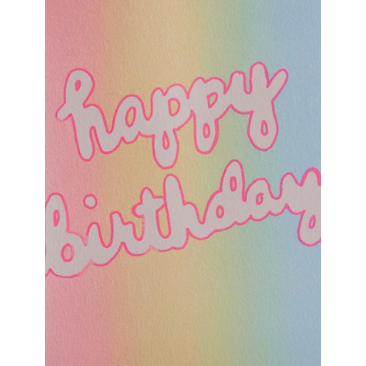 rainbow birthday greeting card