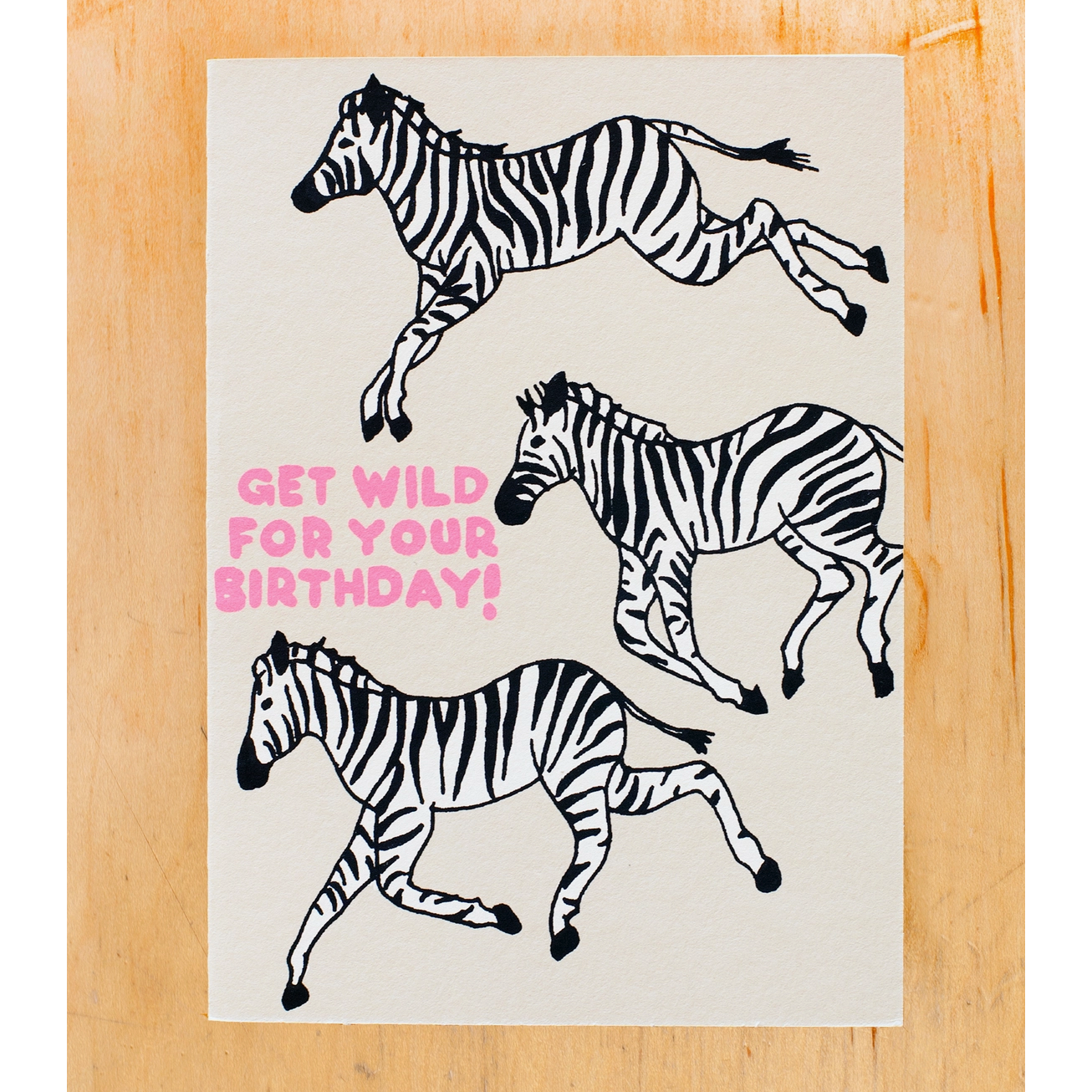 zebra animal greeting card