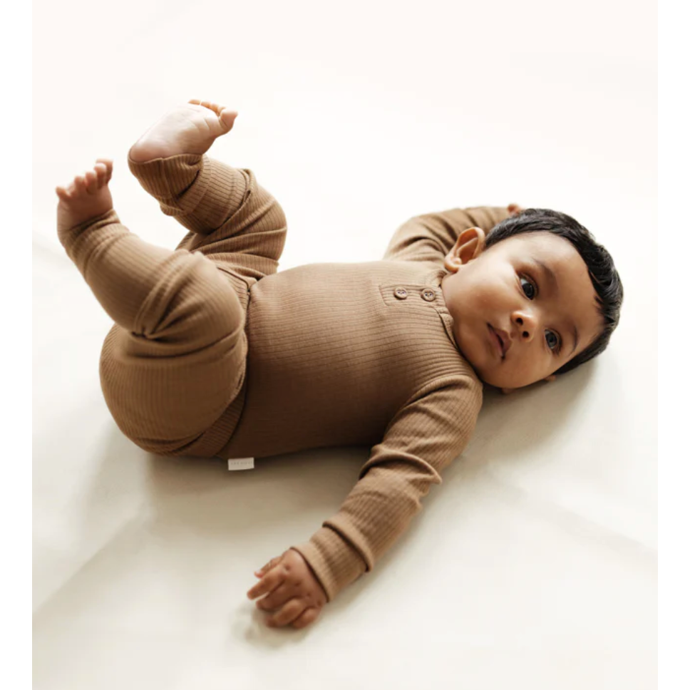 organic cotton modal bodysuit | creme caramel
