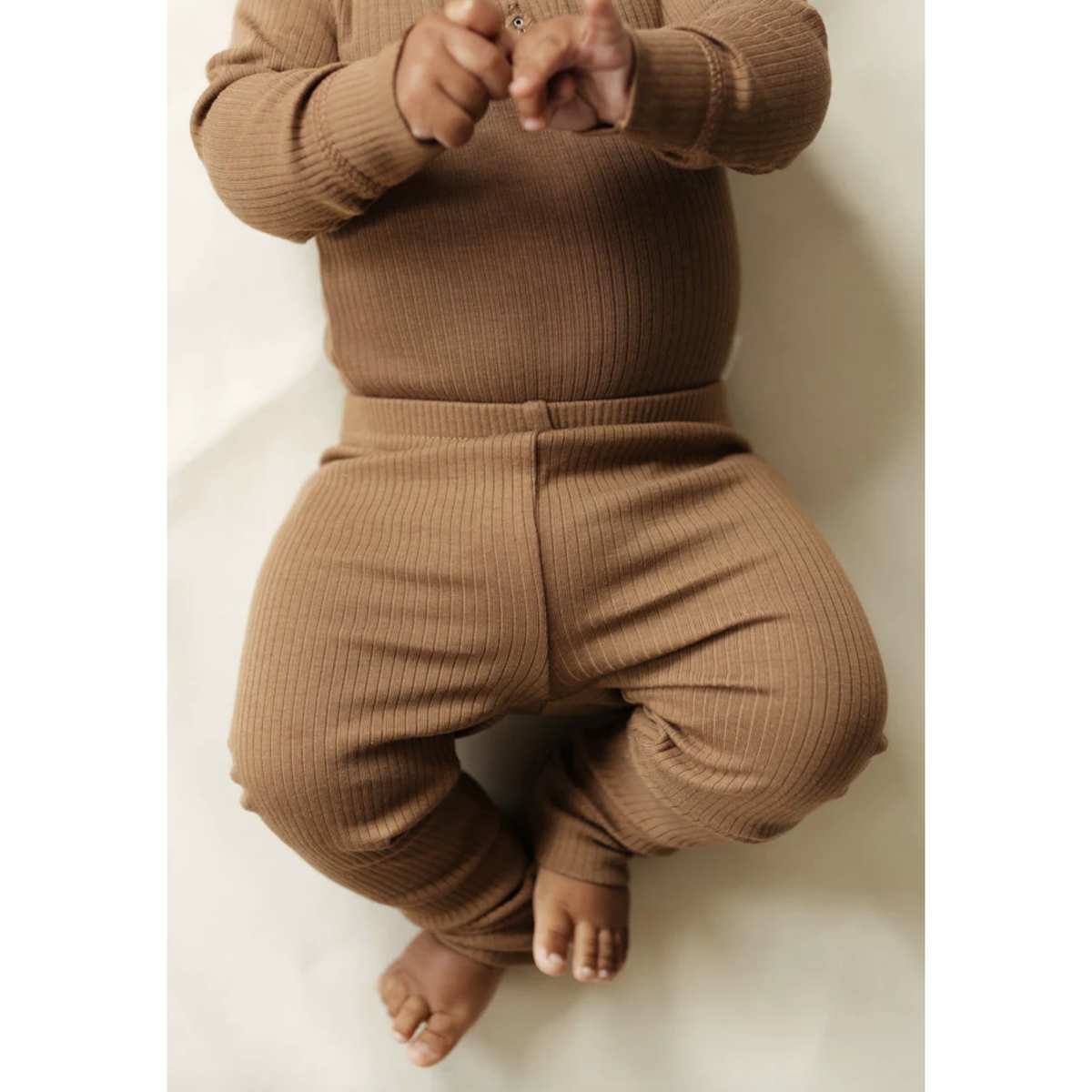 organic cotton modal legging | creme caramel