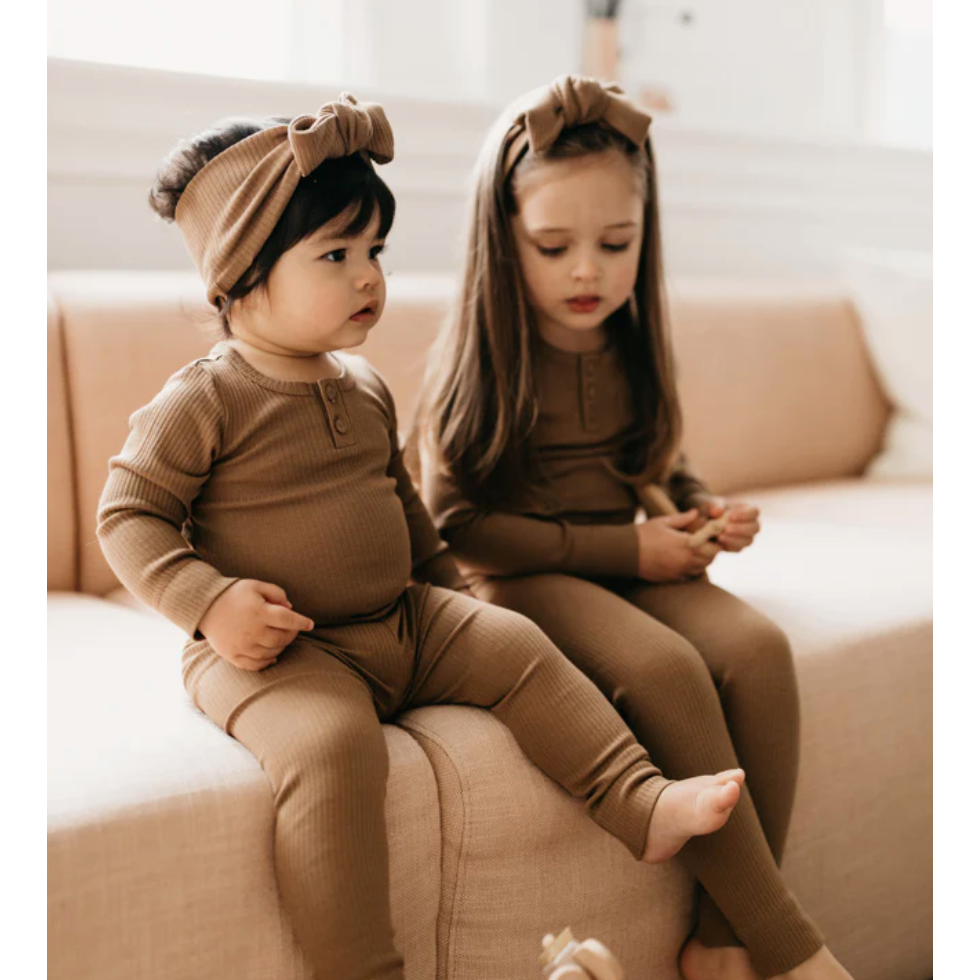 organic cotton modal legging | creme caramel