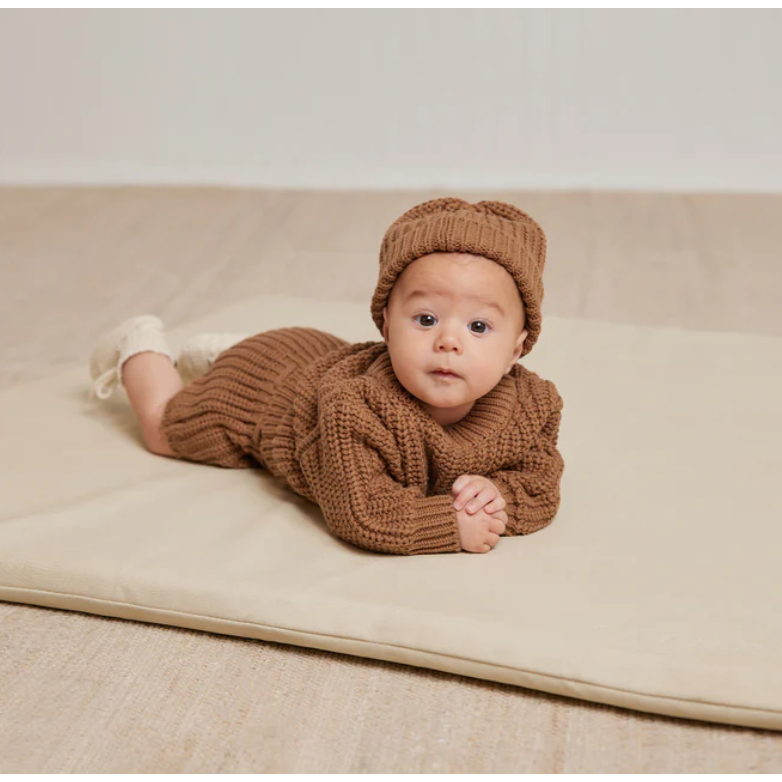 organic cotton chunky knit sweater | cinnamon