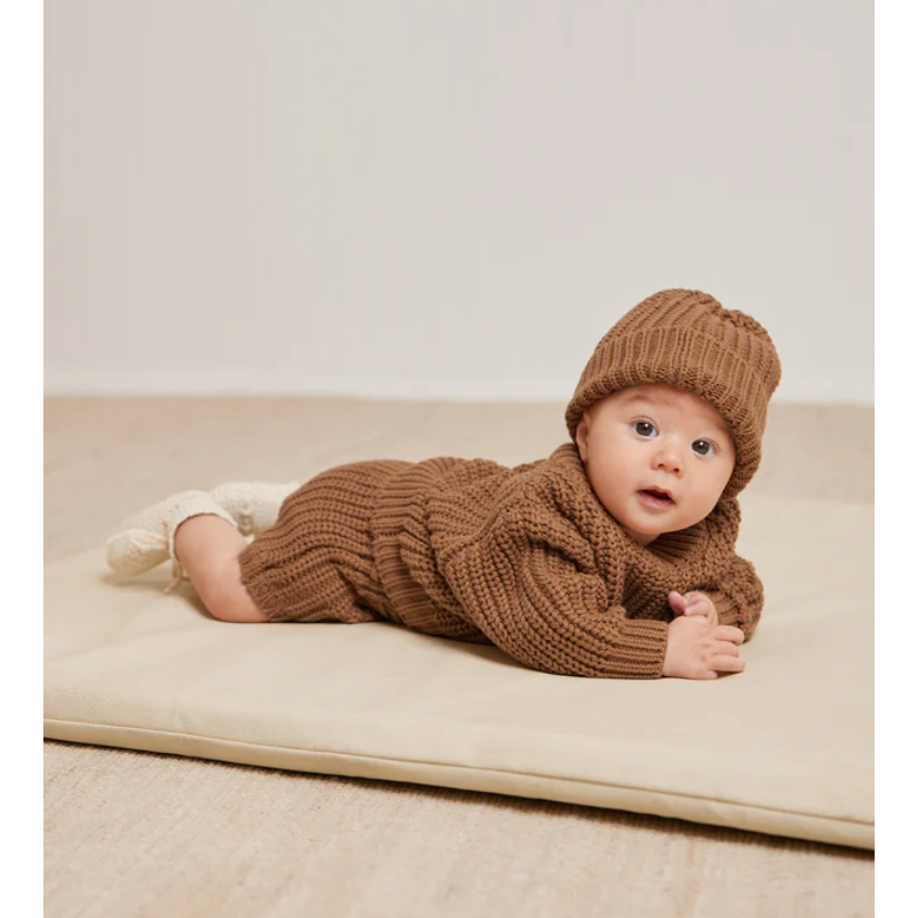 organic cotton chunky knit sweater | cinnamon