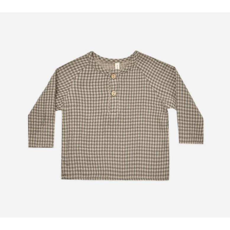 zion shirt || forest micro plaid