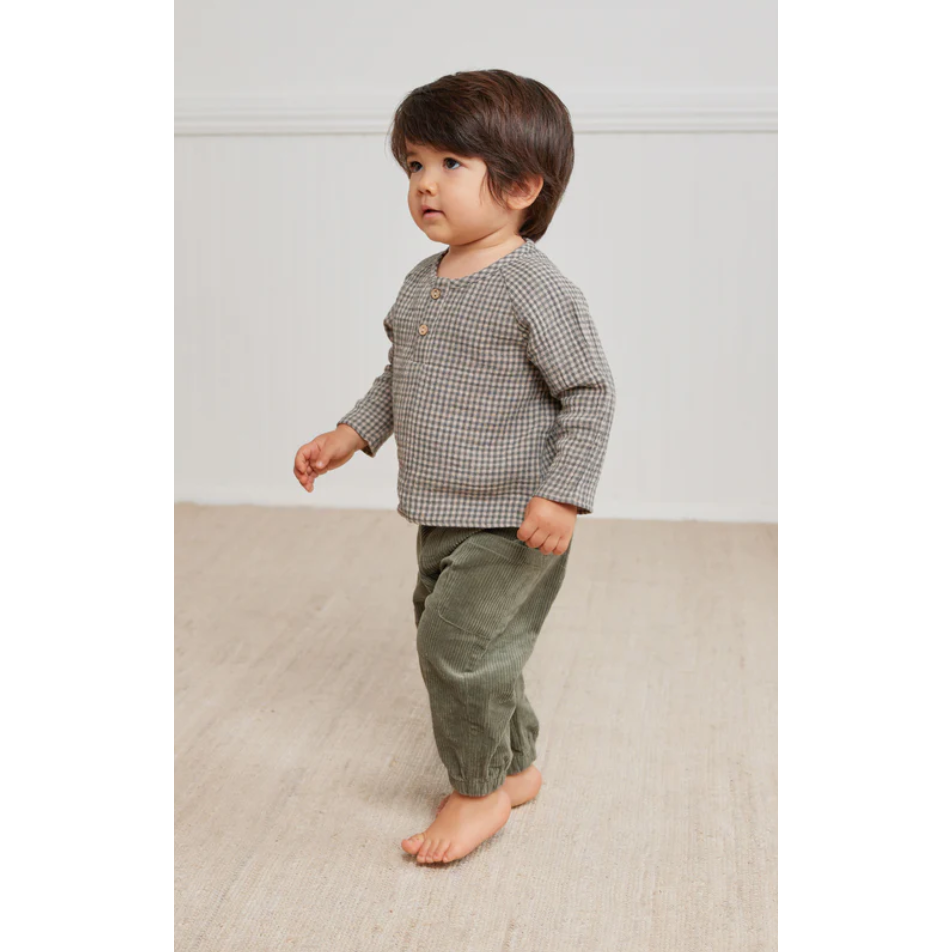 zion shirt || forest micro plaid