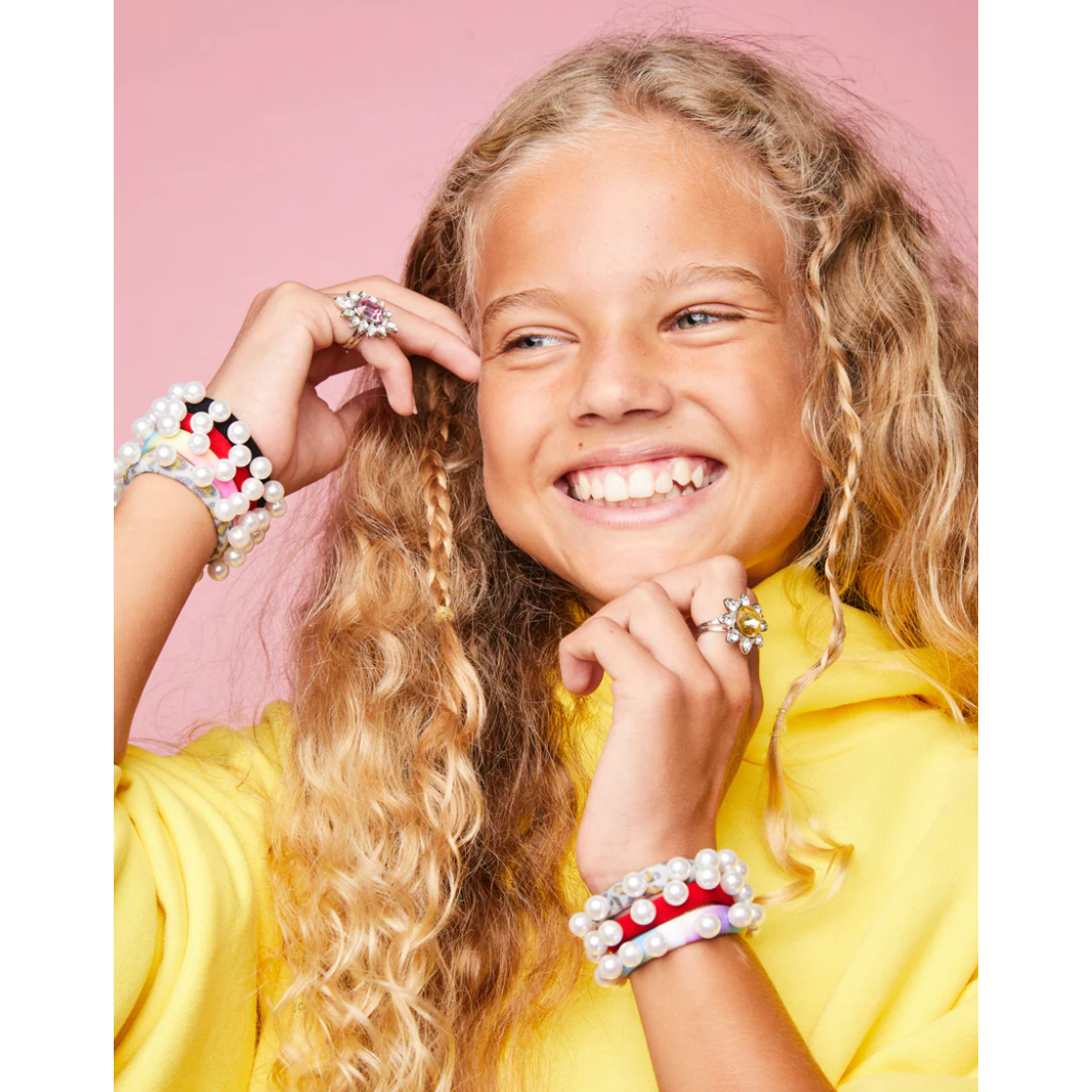central park pearl hair ties