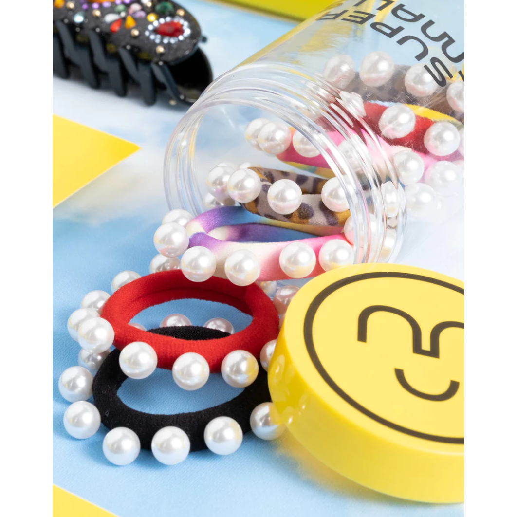 central park pearl hair ties