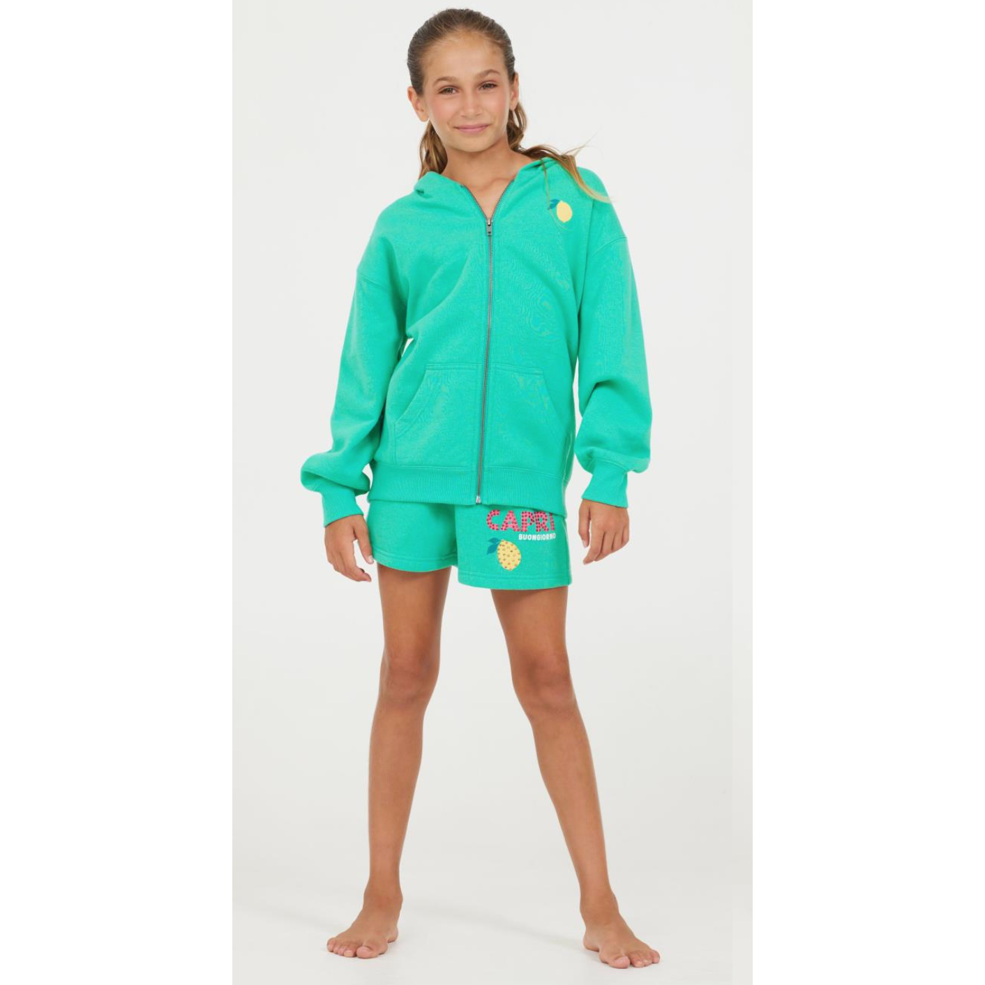 capri short | surf green