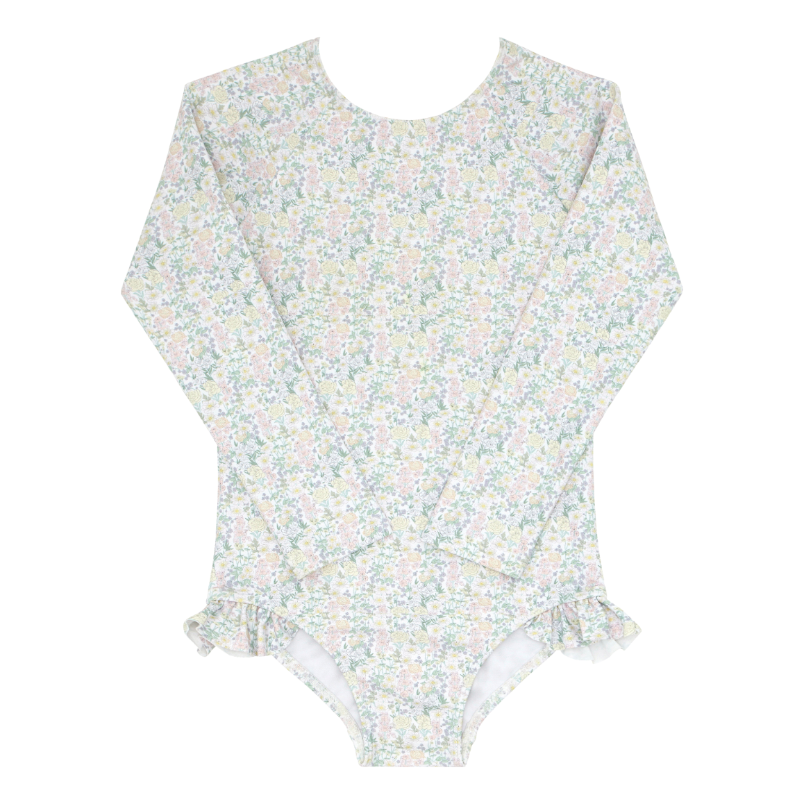 girls bouquet floral rashguard one piece