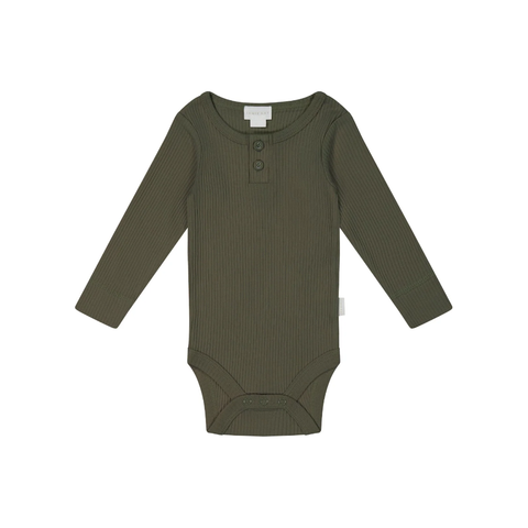 organic cotton modal bodysuit | olive