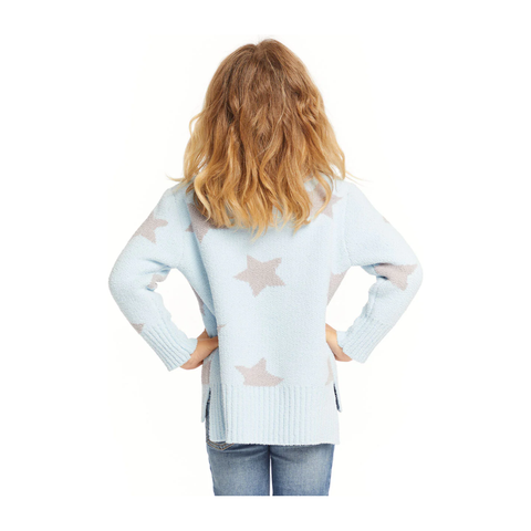 fuzzy feather pullover | lake star