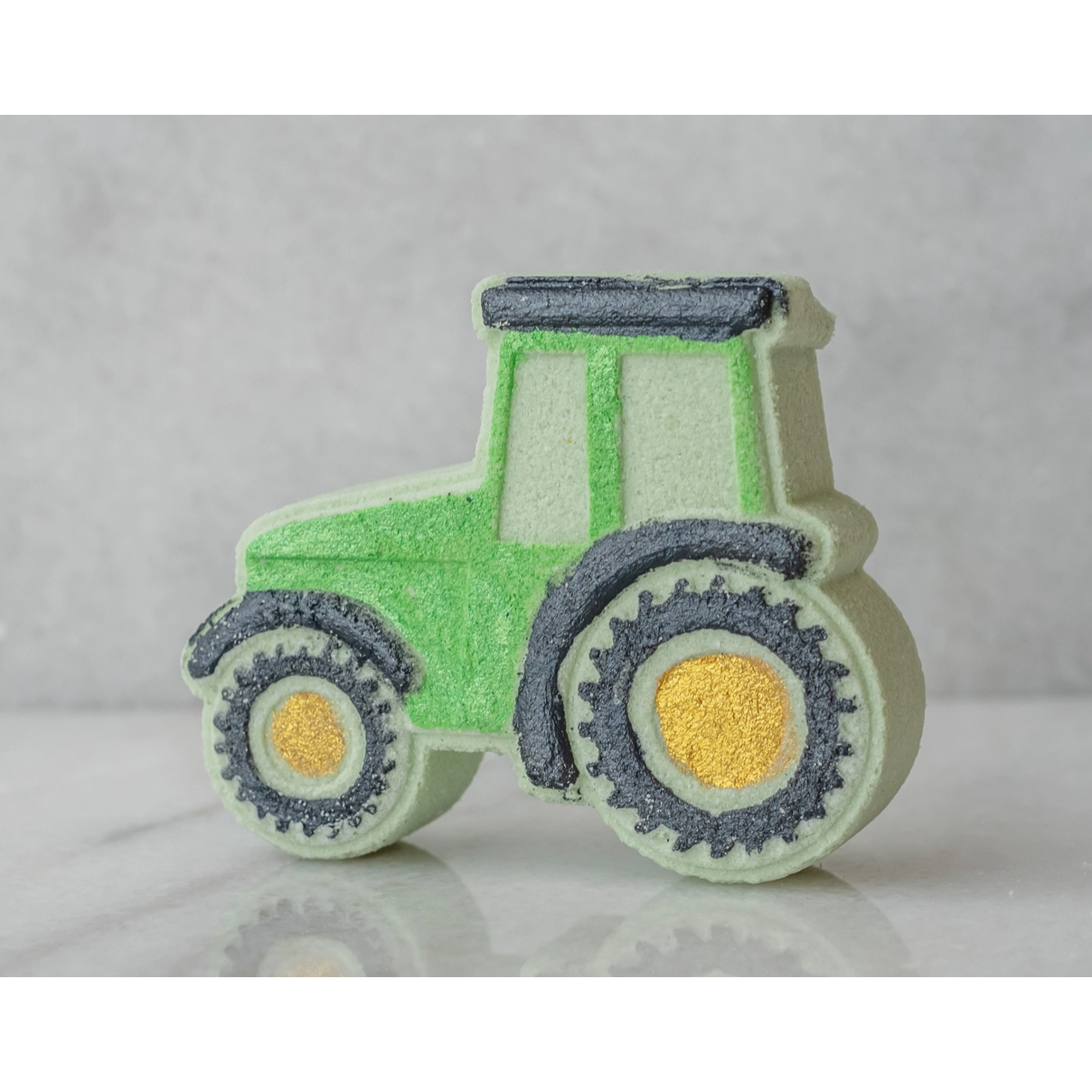 green tractor bath bomb