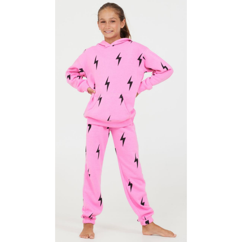 lightning bolt hoodie | pink