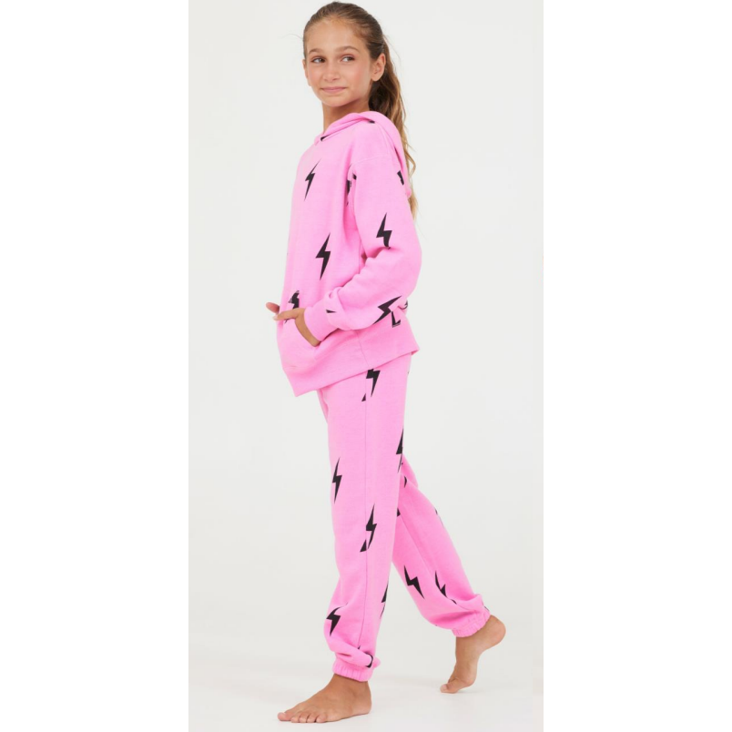lightning bolt jogger | pink