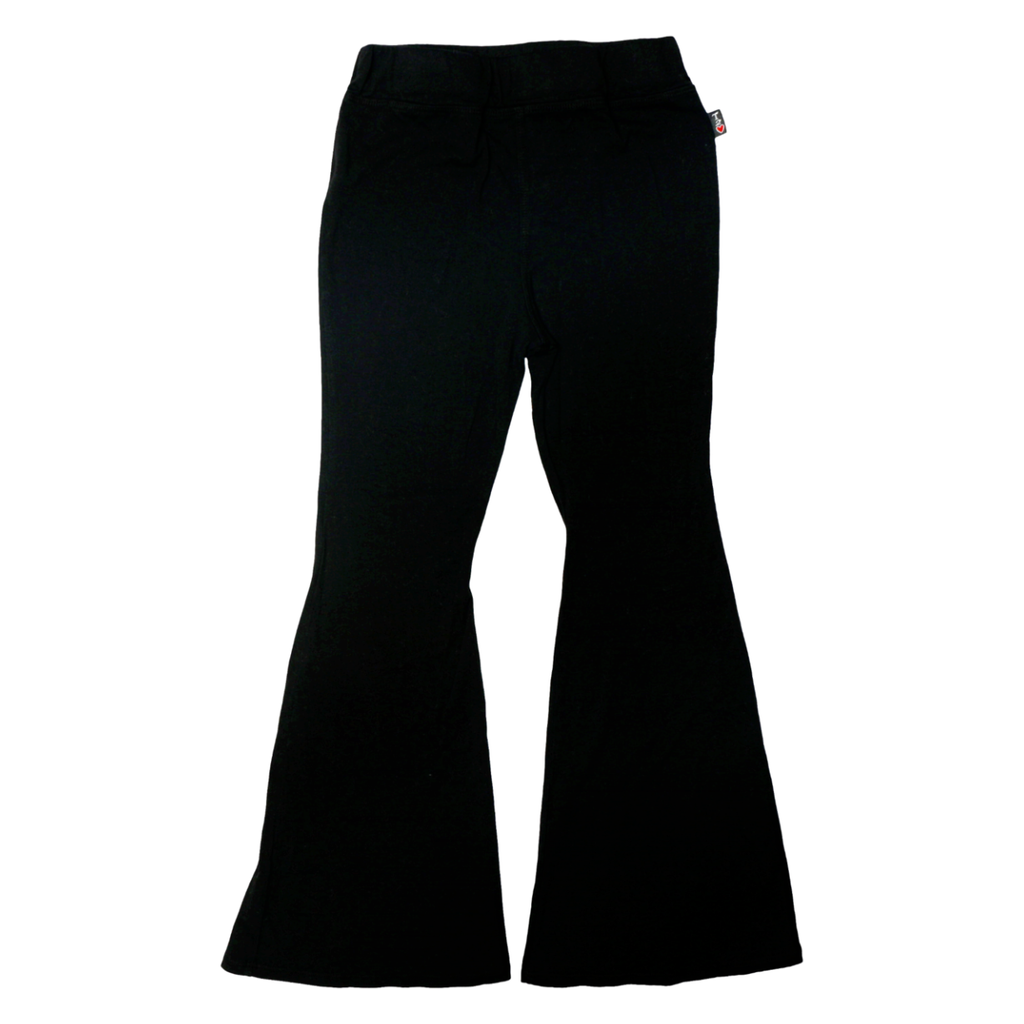 fitted flare pant | black