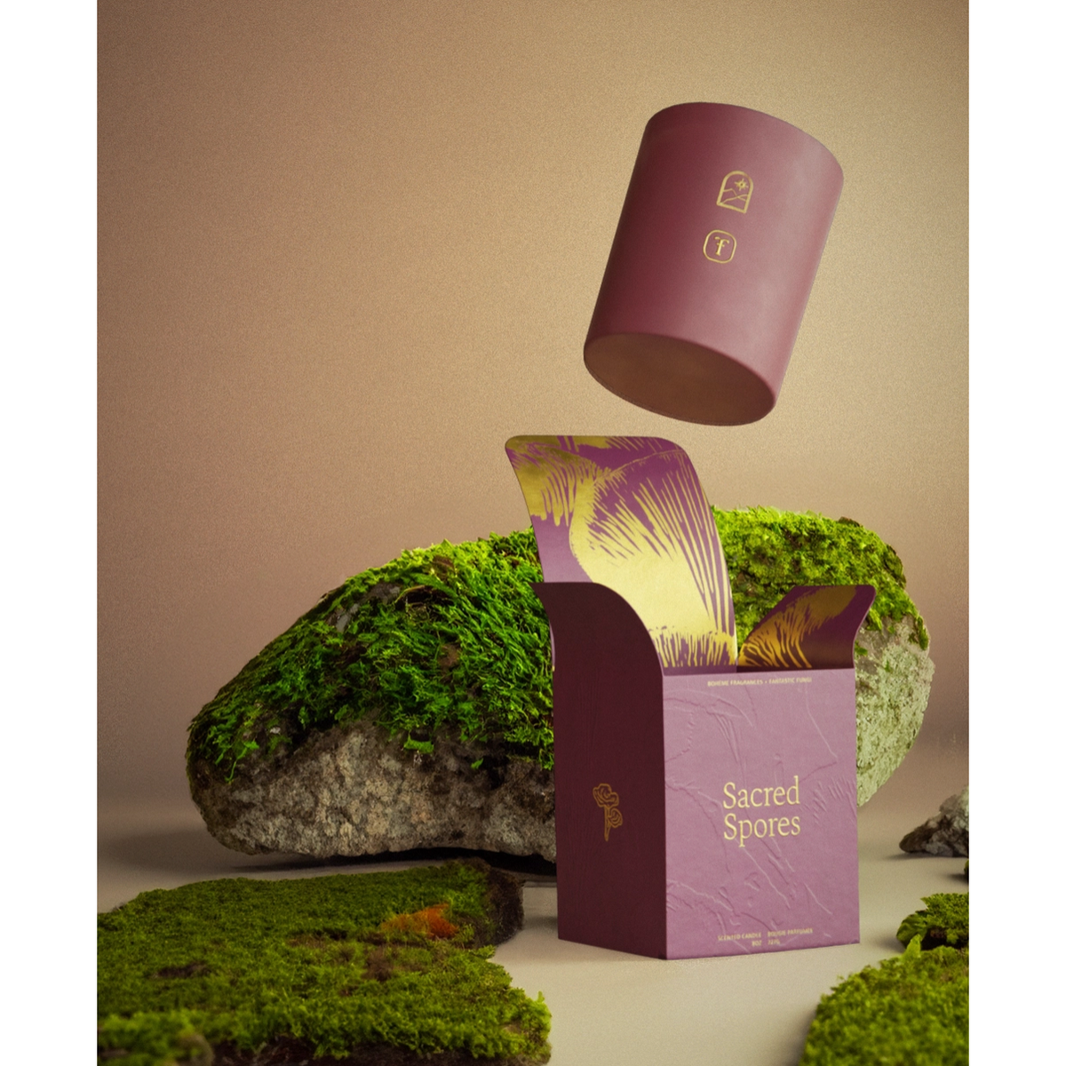 sacred spores scented candle