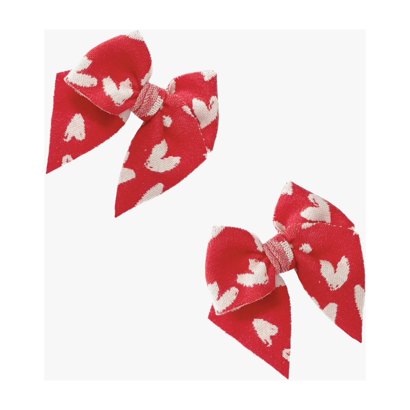 2 pack baby shab clips | knit cherry heart