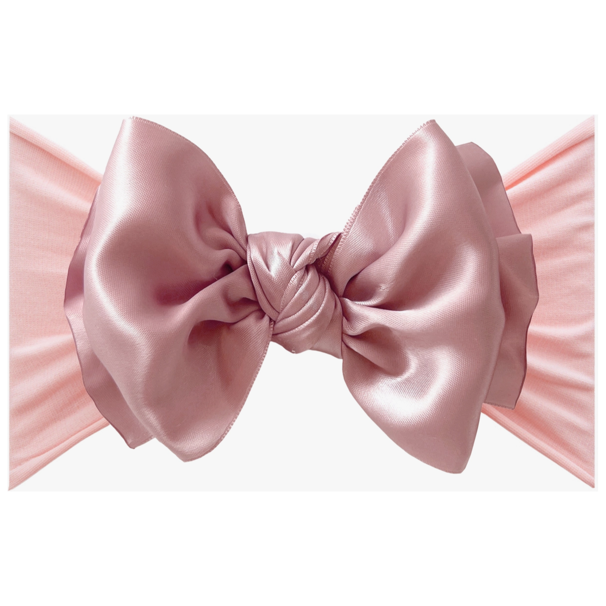 satin fab bow headband | antique rose