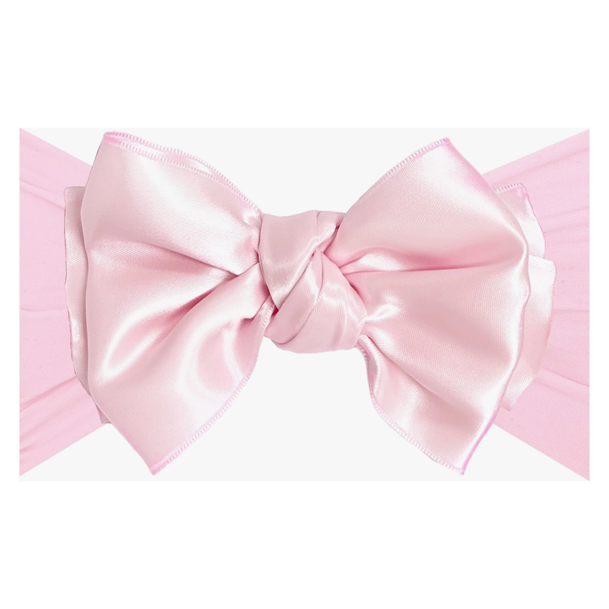 satin fab bow headband | pink