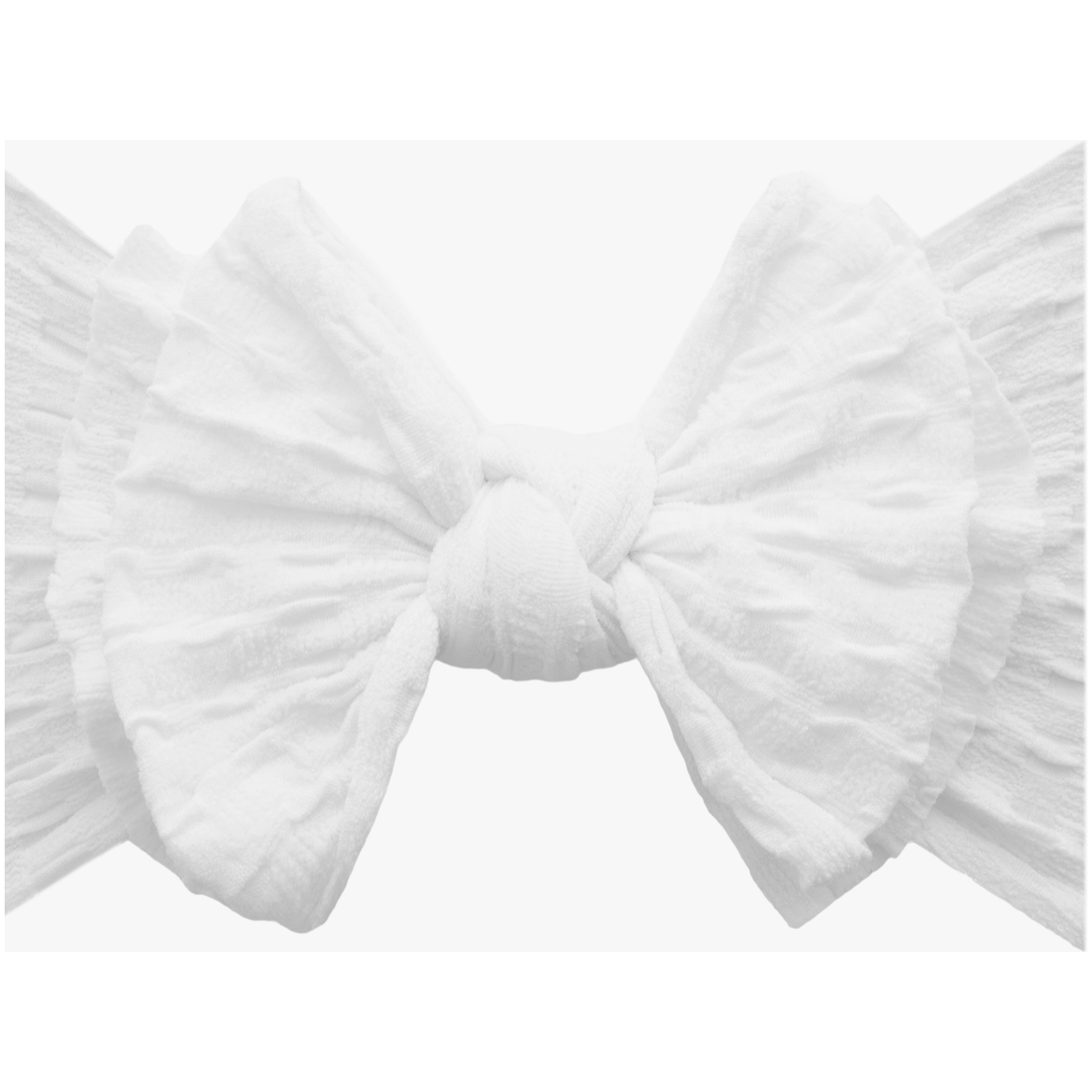 waffle fab bow | white