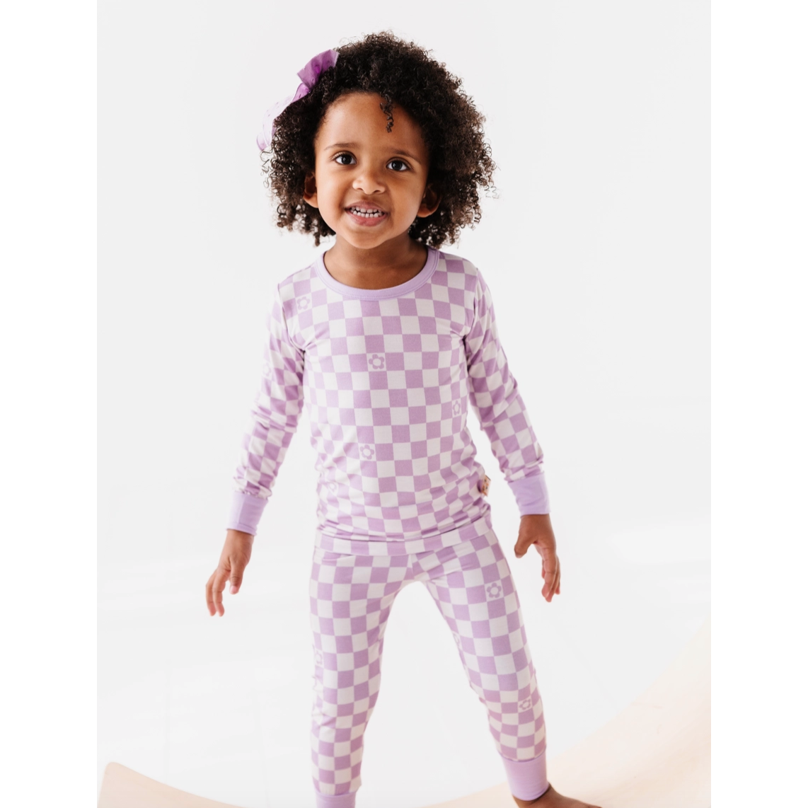 lavender check set