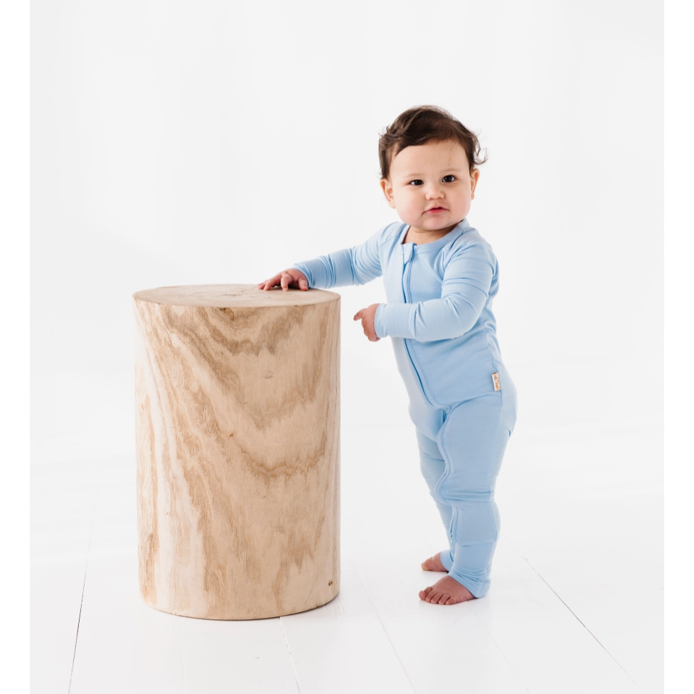 bamboo zippy romper | blueberry