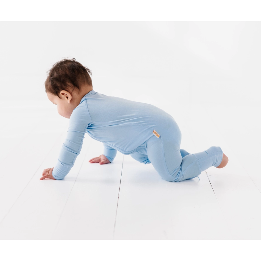 bamboo zippy romper | blueberry