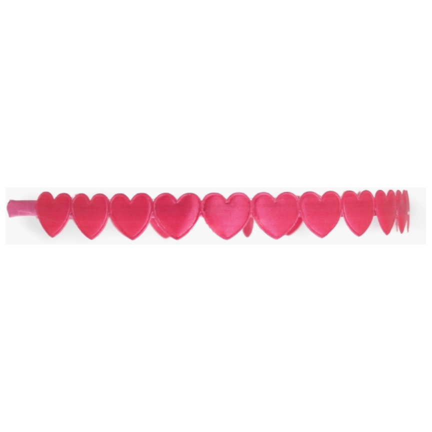 floating heart headband | hot pink