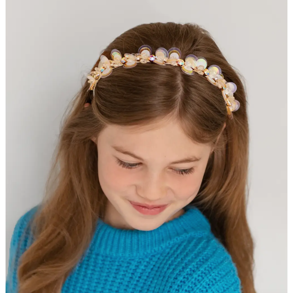 sequin bubble headband | gold