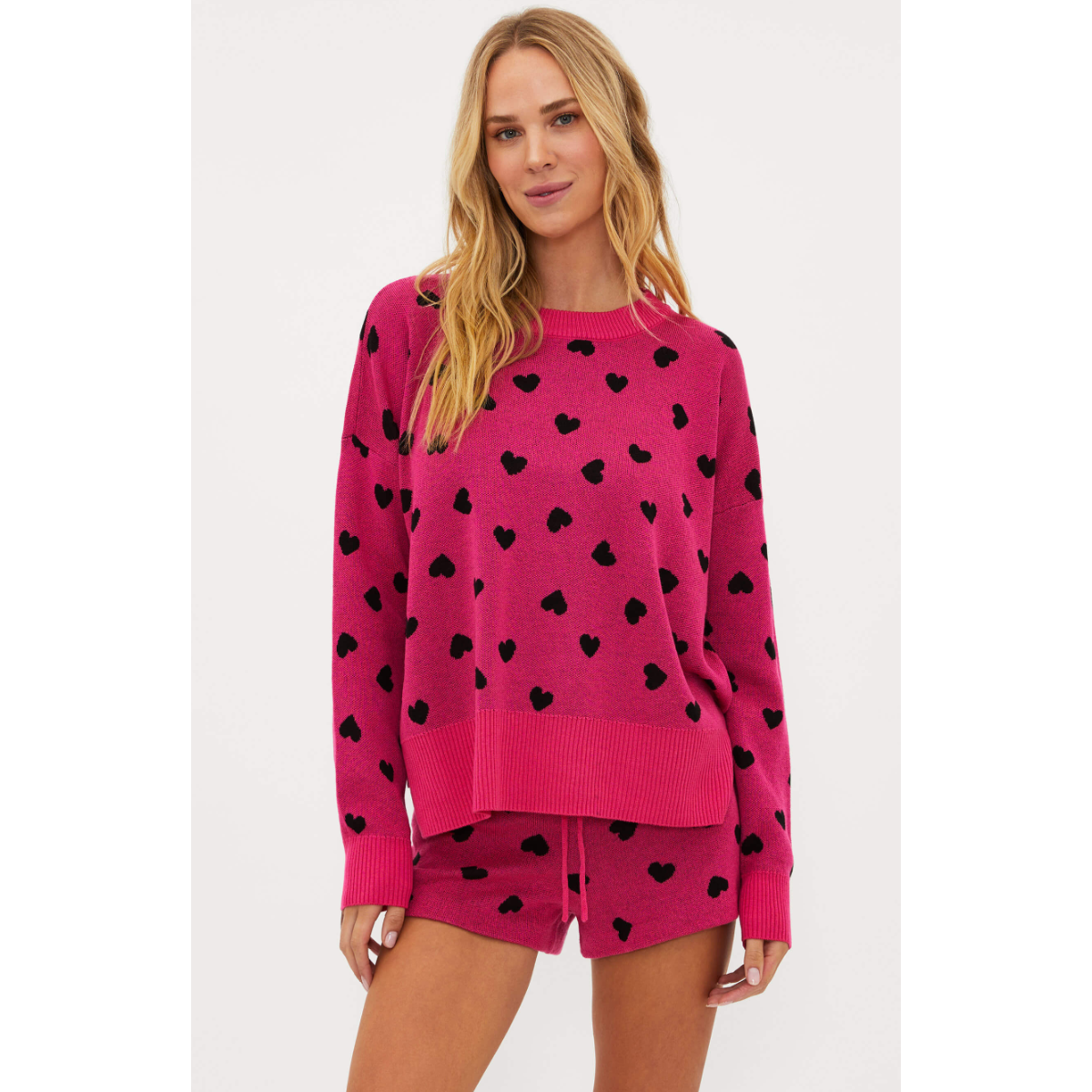 callie beach sweater | candy hearts