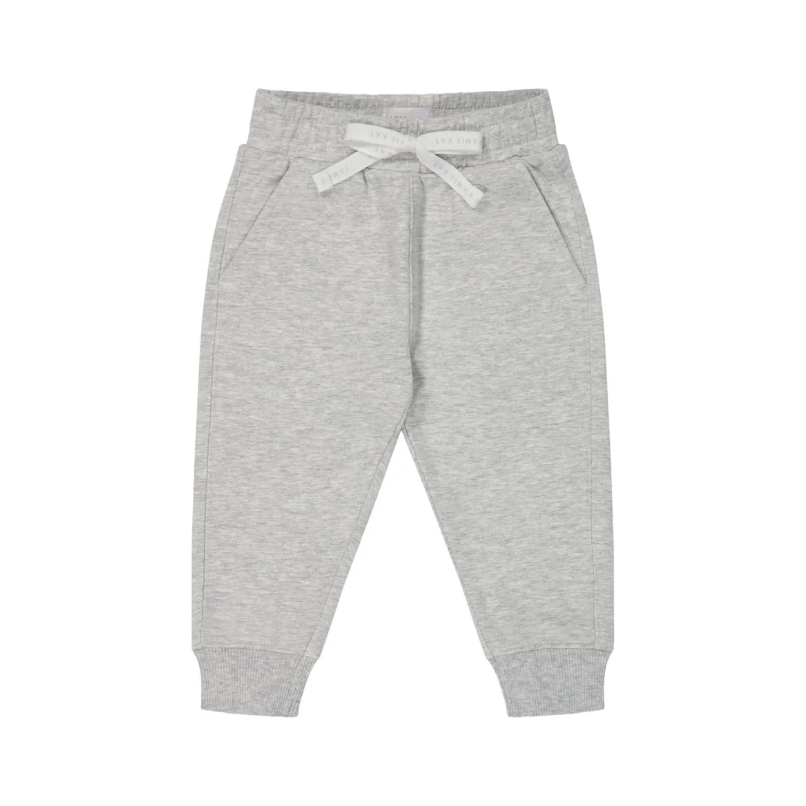 organic cotton jalen track pant | light grey marle