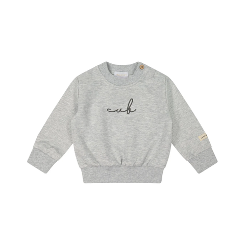 organic cotton jalen sweatshirt | light grey marle