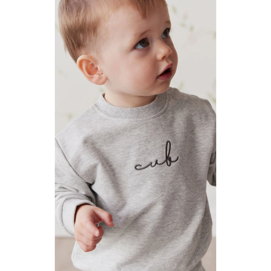 organic cotton jalen sweatshirt | light grey marle