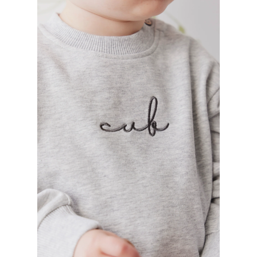 organic cotton jalen sweatshirt | light grey marle