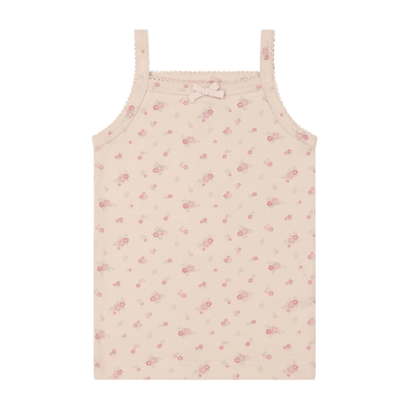 organic cotton singlet | cindy whisper pink