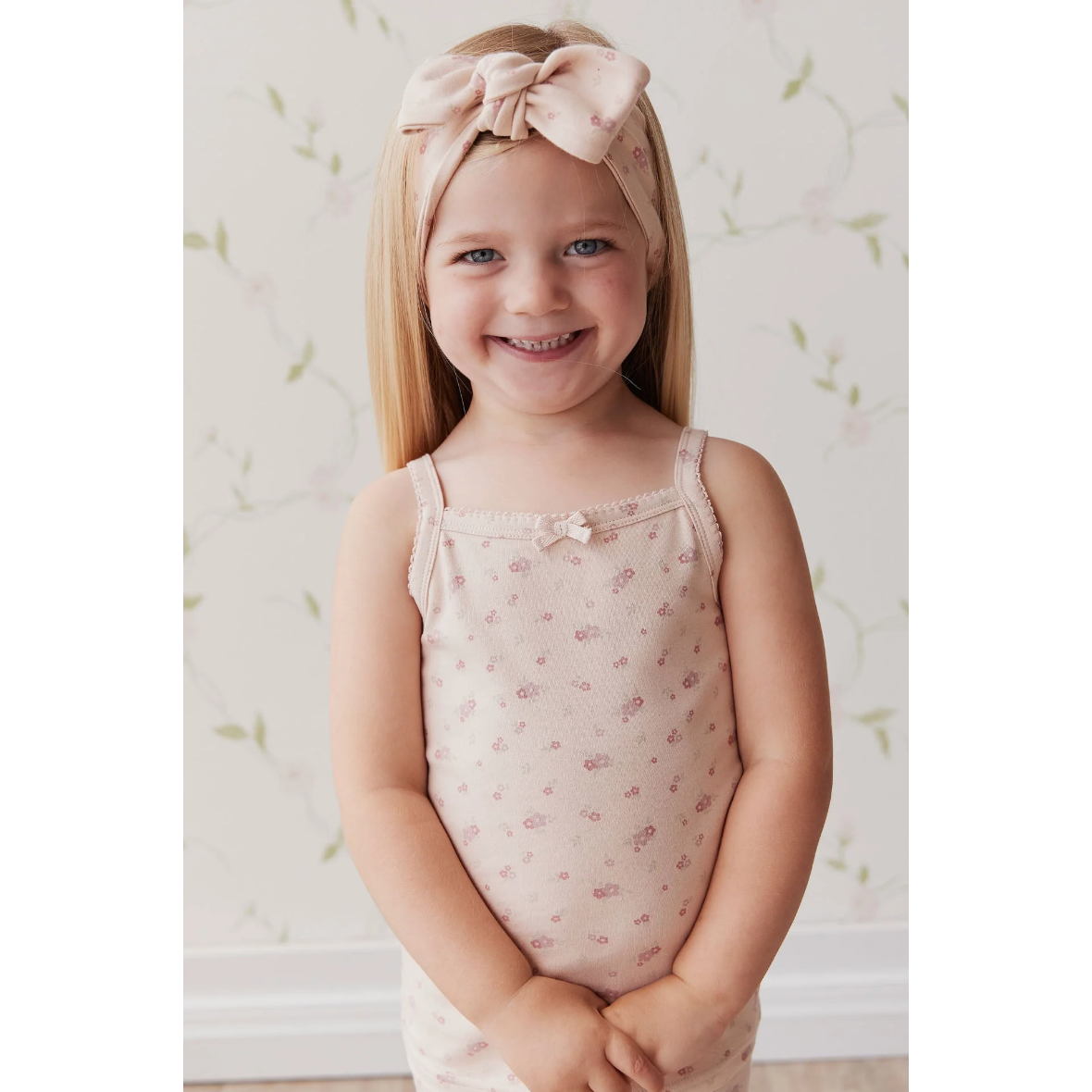 organic cotton singlet | cindy whisper pink