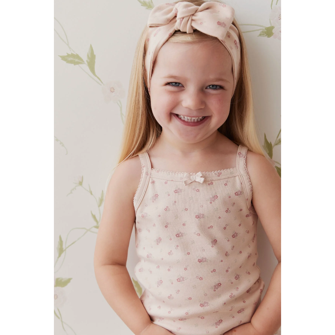 organic cotton singlet | cindy whisper pink