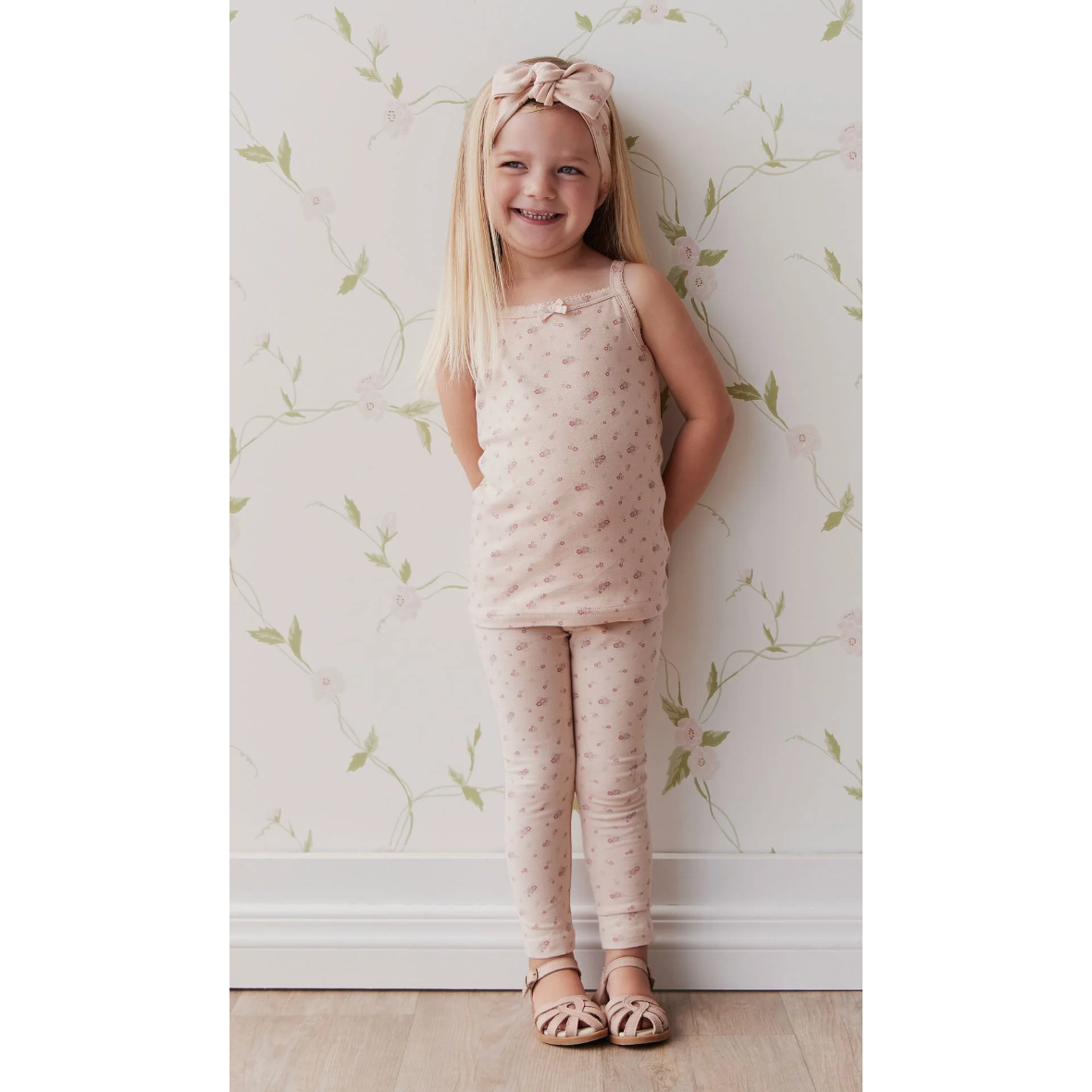 organic cotton singlet | cindy whisper pink