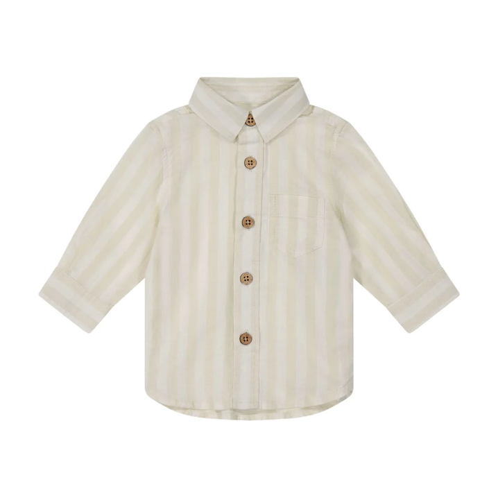 quentin woven shirt | fog/cloud stripe