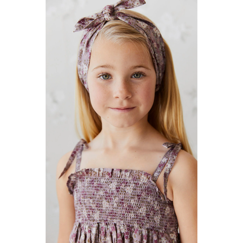 organic cotton eveleigh dress | pansy floral fawn