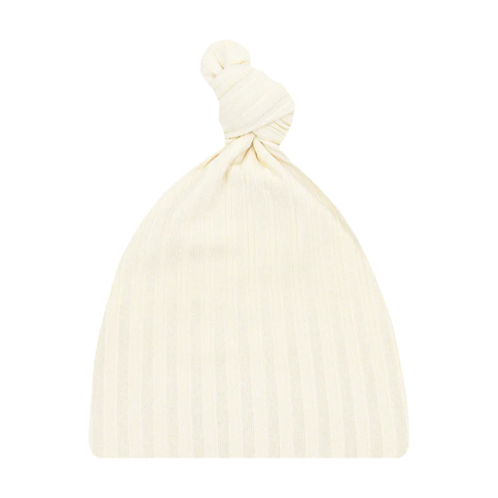 cove ribbed top knot hat